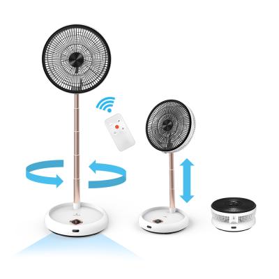 China New Abanicos Piso Smart Foldable Telescopic Telescopic Water Fan Cooler Humidifier Frog Stand Fan For Home for sale