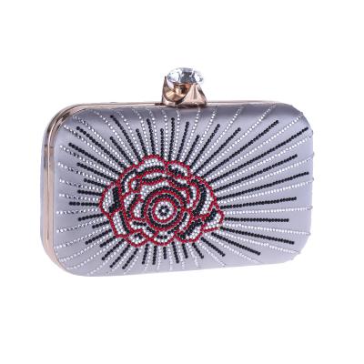 China New Hot Sale Women's Dinner Bag Square Rhinestone Bag Small Daily Hot Hard Box Clutch Dressing Bags For Ladies for sale