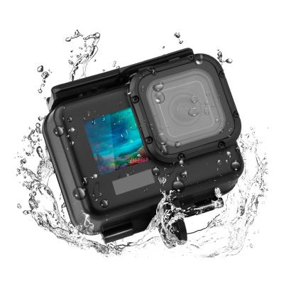 China Eco-friendly Black Underwater Waterproof 61m Full Housing Shell Case For Pro Hero 9GB for sale