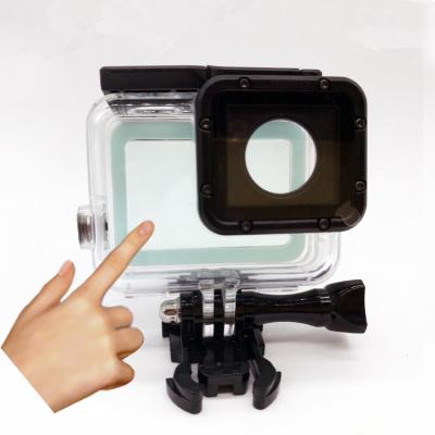 China Touchable Touchable Underwater Housing Back Door Shell Waterproof Dive Case For GoPro Hero 5 Black 6 7 Action Camera for sale