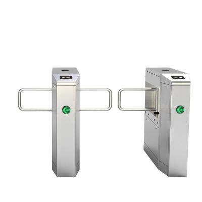 China Outdoor 304 Stainless Steel CE Approval Swing Barrier Gate Rfid Card Turnstile For Amusement Park for sale