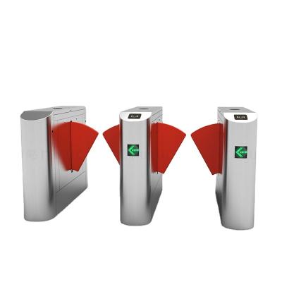 China Automatic Train Station Flap Barrier Gate Rfid Card Access Control Systems Swing Turnstile Gate for sale