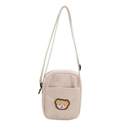 China Fashion 2022 cute bear cross bag Harajuku chic soft girl student canvas bag for sale