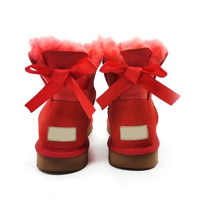 China Women Anti-slippery Shoes Boots Winter Hairy Boots For Women Girls Fake One Hangers Boots Red Color for sale