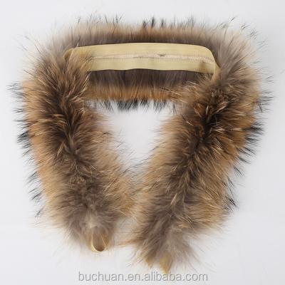 China Fluffy And Soft Wholesale Raccoon Fur Hood Trim Fur Strips for sale