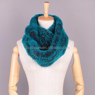 China Wholesale Medium True Rex Rabbit Fur Shawl Scarf for sale