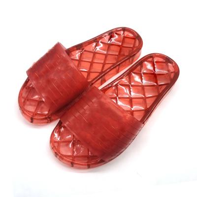 China Luxury Unisex Plastic Jelly Outdoor Shoes PVC Jelly Luxury Unisex Plastic Outdoor Shoes Slippers Women And Men Shoes Slippers Transparent Flat Slipper for sale