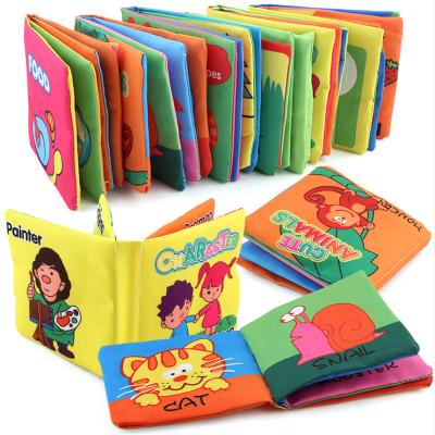 China 6 Styles Early Infant Education Cloth Book Baby Cartoon Cloth Book 2955 for sale