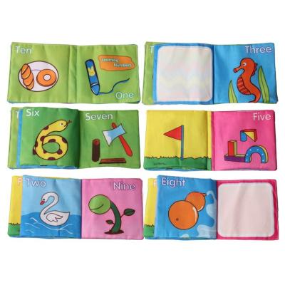 China 2 Styles Enlightenment Education Cloth Book Infant Cartoon Cloth Book For Baby Child 2953-2954 for sale