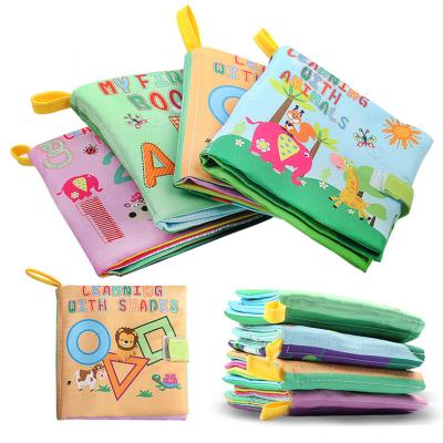 China 4 Style Early Infant Education Cloth Book Baby Cartoon Cloth Book 2984-1-4 for sale