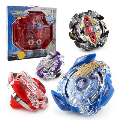 China Hot Plastic Amazon Selling 4 PCS 4D Metal Fusion Spin Top Beyblades Gyro Toys With Launcher Arena Spiner Stadium Kid Toys BB807D Aliexpress Hit for sale