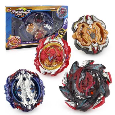 China Hot Selling Amazon 4 PCS Metal Plastic 4D Fusion Top Launcher Spin Spiner Toys Beyblades Gyro Toys Kid Toys With Spiner Stadium XD168-10 Aliexpress Success for sale