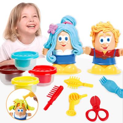 China Amazon Hot Sale Children's Barber Light Clay Playdough Dough Mold Eco-friendly Diy Toy Aliexpress Top Seller 688d18-2 for sale