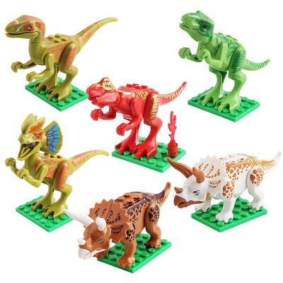 China Construction Toy Amazon Hot Selling 12 Pcs Dinosaur Model Building Block Toy for sale