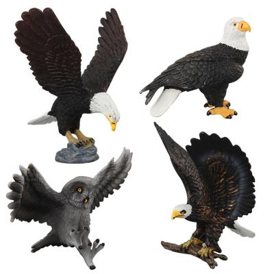 China Inspire Children's Creativity Amazon PVC Dominant Flying Black Eagle Hot Selling Plastic Animal Toy for sale