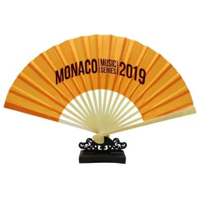 China Plastic Custom Hand Fan Printed Folding Bamboo Paper Hand Fan for sale