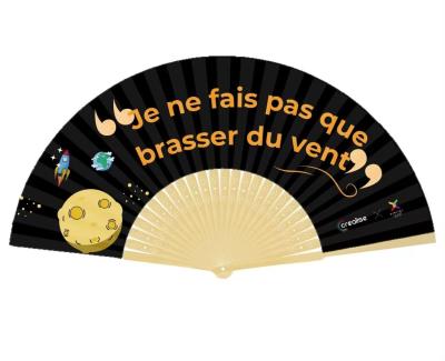 China BSBH Custom Folding Hand Fans with Custom Logo Personalized Bamboo Fan for sale