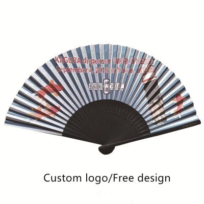 China BSBH Chinese Craft Hand Fan Festival Gifts Custom Logo Bamboo Folding Hand Fans zu verkaufen