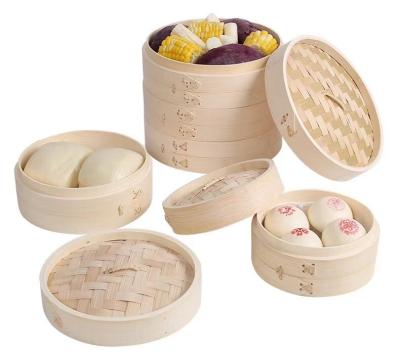 China Bambusdampfer Eco freundliches 15cm 18cm 30cm des Chinese-10cm Dim Sum zu verkaufen