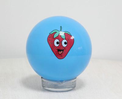 China Single color printed inflatable PVC ball toys strawberry smile face for sale