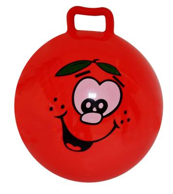 China space hopper printed inflatable PVC ball toys red smile face with tree for sale