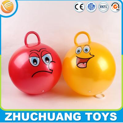 China kids emoji logo cheap round hopper bungee ball toy for sale