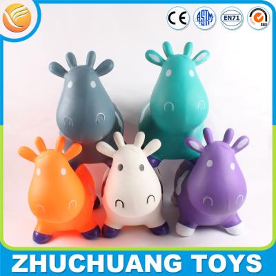 China cheap pvc milk cow jumping toy inflatable animal for sale