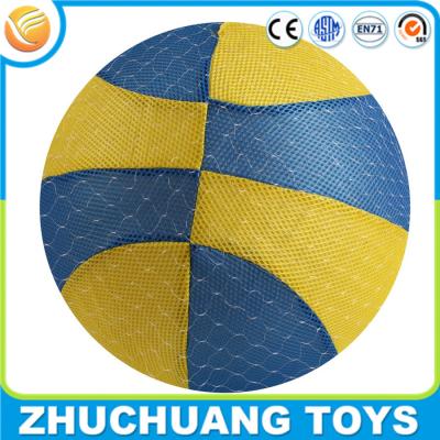 China 40cm cheap inflatable soft fabric covered cloth basketball ball for sale