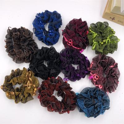 China Sweet New Han Sha Pearl Headdress Women's Elastic Banded Hair Flower Dish Hair Cover By Middle-aged Lady for sale