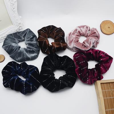 China Candy Customize Elastic Fancy Tank Top Hijab Hair Band Beautiful Cute Ribbed Muslim Hair Scrunchies, Zhejiang Sweet Snowflake for sale