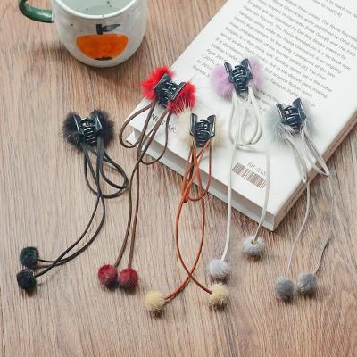 China Stylish Handle Boya Korea Plush Hook Clip Hairpin Temperament Trumpet Tassel Hair Accessories Knocks Broken Hairpin for sale