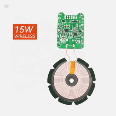 China New Wireless Power Technology Inventions 15W Qi PCB Assembly Board Turnkey Wireless Receiver Module for sale