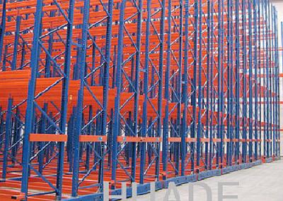 China 10 M/Min Q235B 24 Tons Mobile Shelving Racks Rail Guided for sale