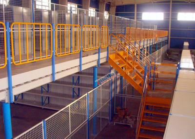 China H Beams Round Pipes Structural Mezzanine Warehouse Storage Racks 1000 Kg Per Sqm for sale