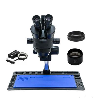 China Mechanic Electronic Technician Long Working Distance 3.5X-45X Engineer Repair Metal Repair Platform Mobile Repair Microscope for sale