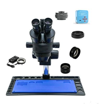 China Full Set 3.5X -90X 38MP Video Recording Mobile Binocular Repair Microscope Electronic Repair Microscopio With Camera for sale