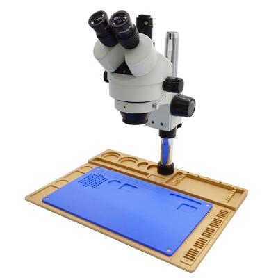 China For PCB Phone Panel 7X-45X Trinocular Stereo Microscope Repair Desktop Mat Microscopio For Base Phone Board Large for sale