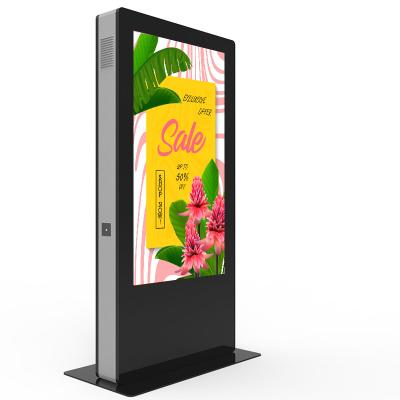 China 49inch outdoor waterproof weier outdoor digital signage advertising lcd display price kiosk for sale