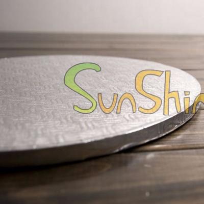 China Greaseproof Printing Aluminum Foil Paper Cover Cake Board Around Corrugated Cake Board for sale