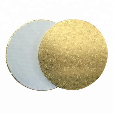 China Different Aluminum Foil Pattern Available For Choosing Food Grade Strong Silver Cake Drums Board Paper Gold Cake Board for sale