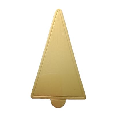 China Mini Pastry Triangle Cake Board Disposable Food Grade Triangle Board Ribbon Gold Custom Black for sale