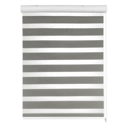 China Minimalist Electric Blackout Motorized Roller Blinds American Standard Double Layers Day And Night Zebra Blinds for sale