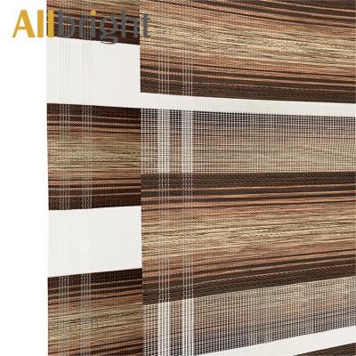 China Radiation Protection Polyester Blackout Roll Minimalist Zebra Blinds Fabric for sale