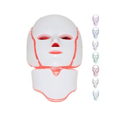 China Skin Tightening Face Care 7 Colors Neck Acne Treatment PDT Facial Beauty Machine Led Light Therapy Mask for sale