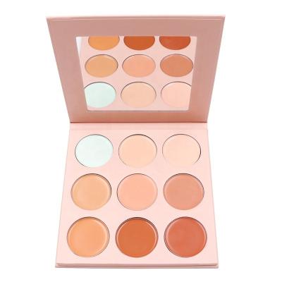 China Moisturizer OEM Private Label Makeup Face Highlighter Bar Concealer Palettes 9 Color Cutter Palette For All Skin for sale