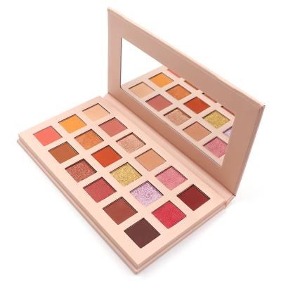 China 2021 brand eyeshadow palette 18 color waterproof customized eyeshadow no logo rose gold eyeshadow palette for sale