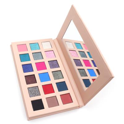 China Waterproof Highly Pigmented 18 Colors OEM ODM Eyeshadow Palette Blue Waterproof Makeup Eyeshadow Palette for sale