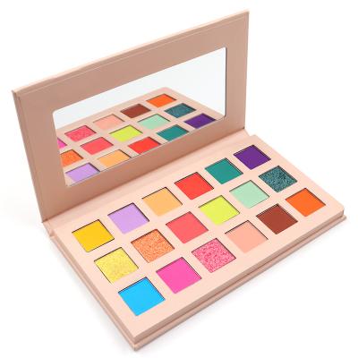 China Brand Cosmetics Cruelty Free Vegan Waterproof Cruelty Free Bright Yellow Eyeshadow Palette 18 Shades for sale