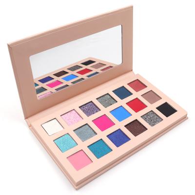 China Wholesale Waterproof High Makeup Dye Beauty Shiny Glitters Shimmer Matte Eyeshadow Palette 18 Colors for sale