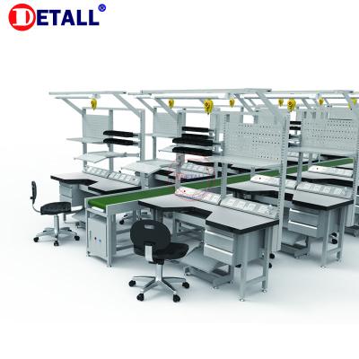 China Detall ESD Anti-static Mobile Phone Led Lamp Assembly Line Equipment Conveyor Line for sale